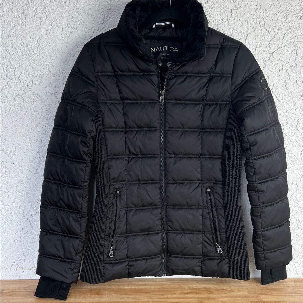 Nautica Quilted Black Jacket